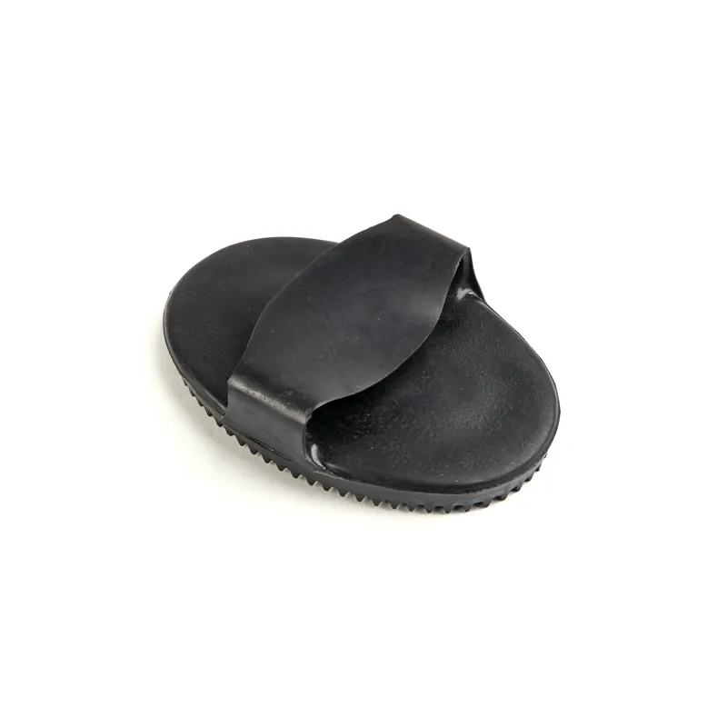 Rubber Curry Comb Large Black